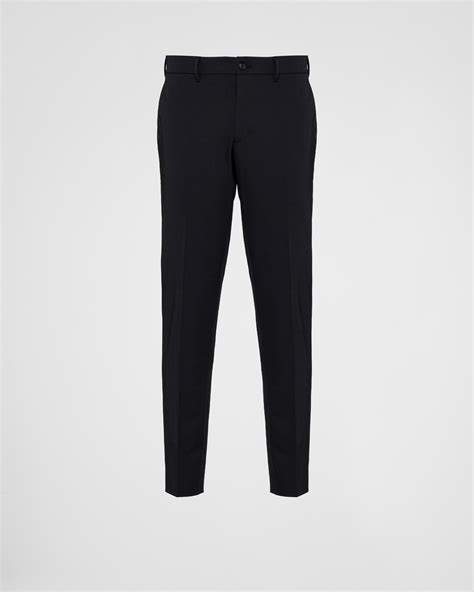 prada techno stretch pants|Prada: Black Techno Stretch Trousers .